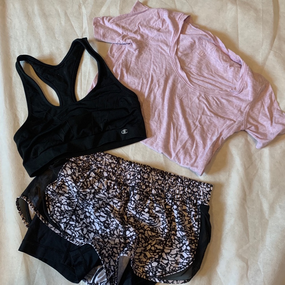 2/$10 small champion black sports bra